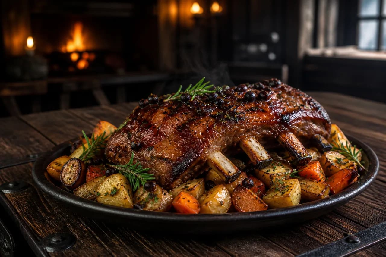 Costillas al enebro
